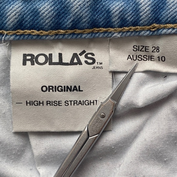 ROLLA's High Rise Straight G-day Mate Distressed Light wash Size 28 - Picture 10 of 15